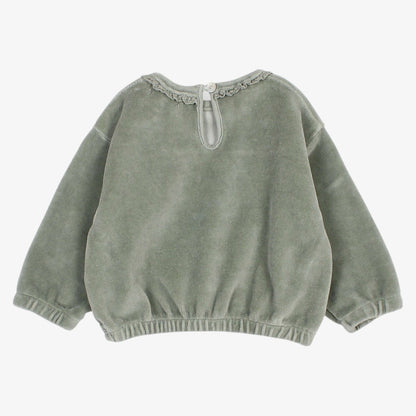 Velvet Sweatshirt And Leggings - Sage Green