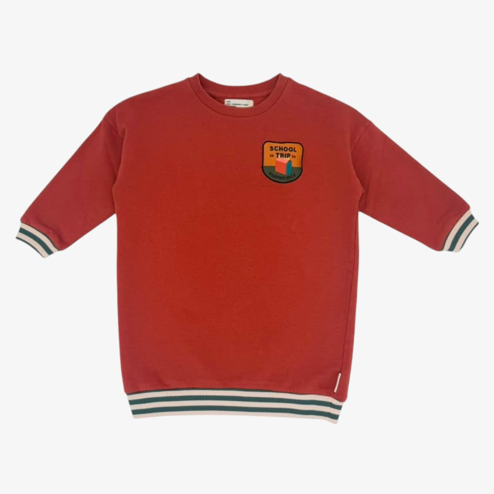 School Trip Dress Short - Brick