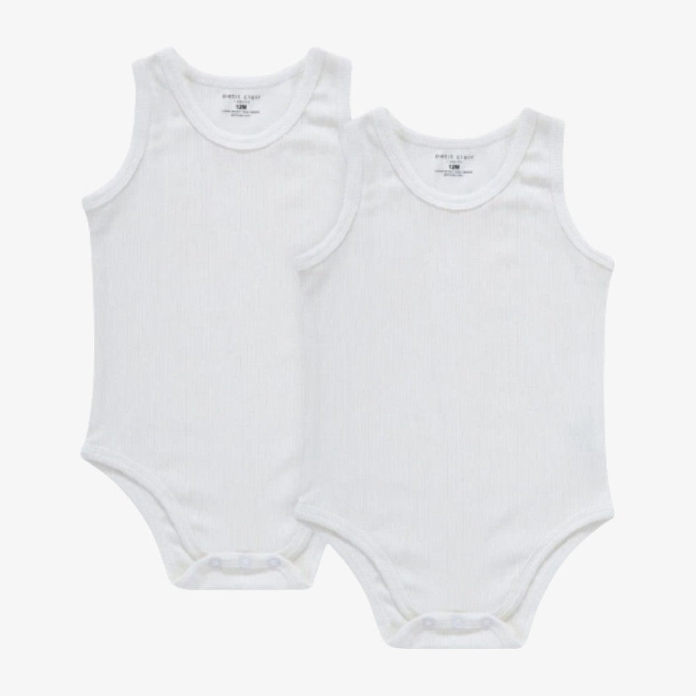 Ribbed Bodysuit  - White