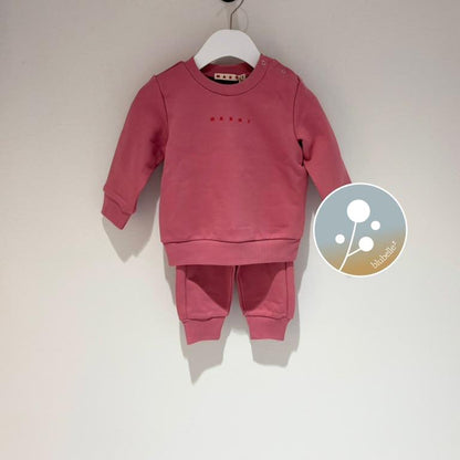 Logo Sweatshirt And Sweatpants - Pink