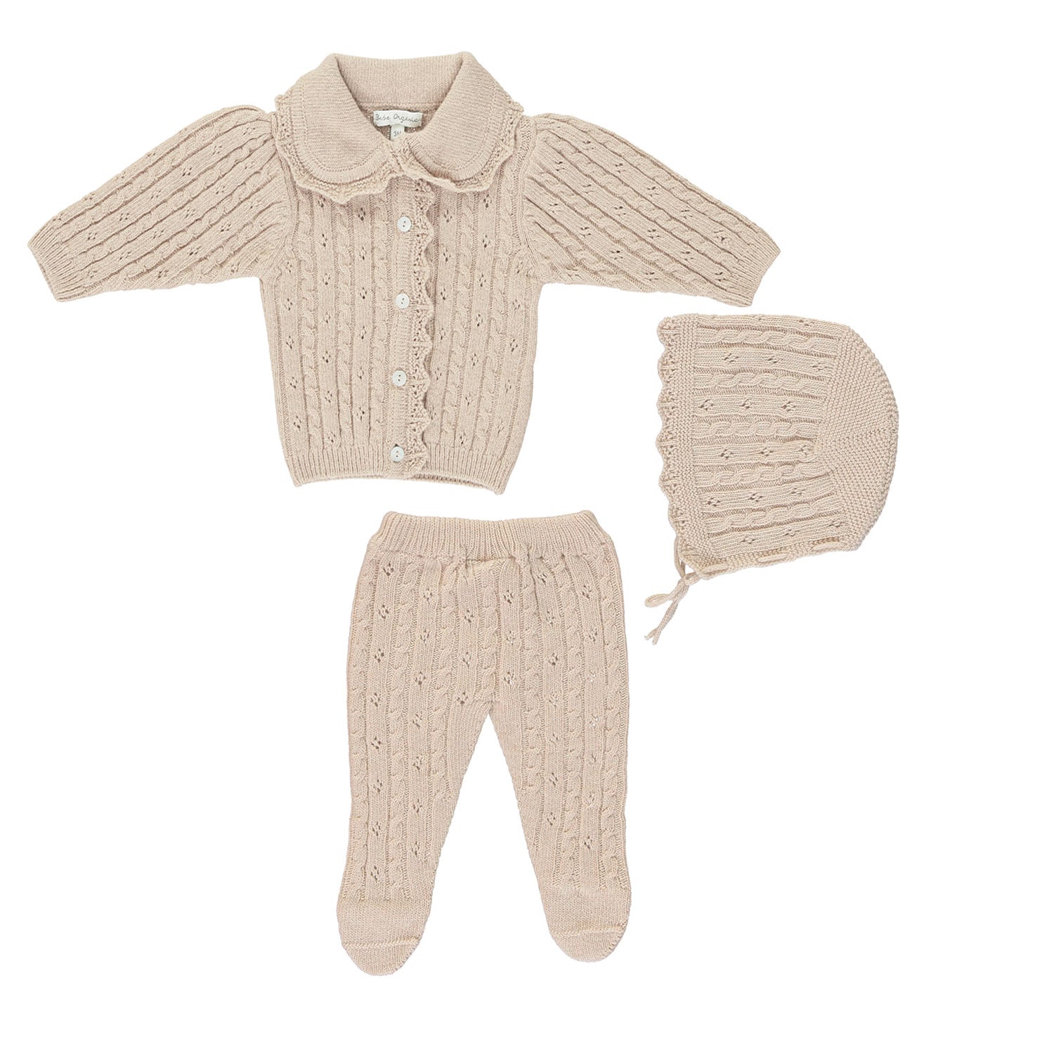 Bebe Organic Loulou Sweater Set - Natural