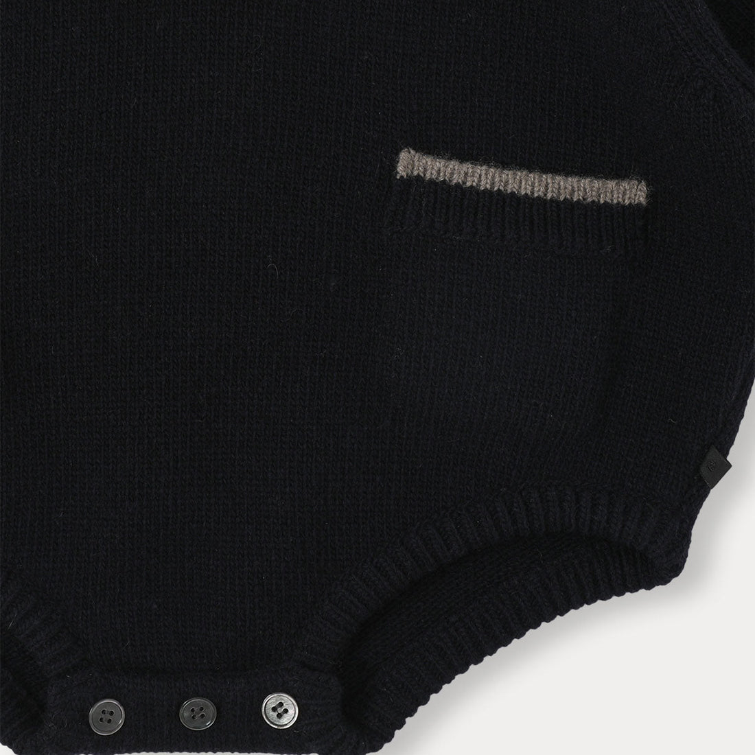 Marine Knit Romper - Navy