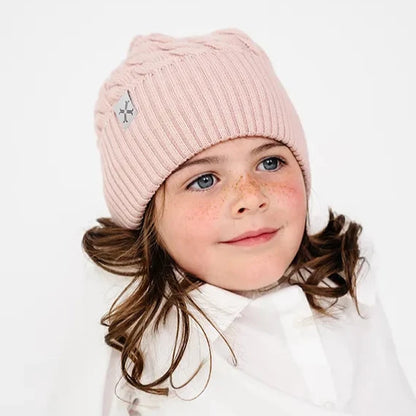 Ubert Braided Cuffed Beanie - Blush