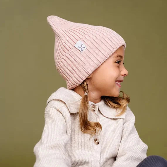 Ribbed Cuffed Beanie - Blush