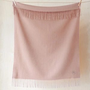 Tartan Lambswool Blanket - Blush