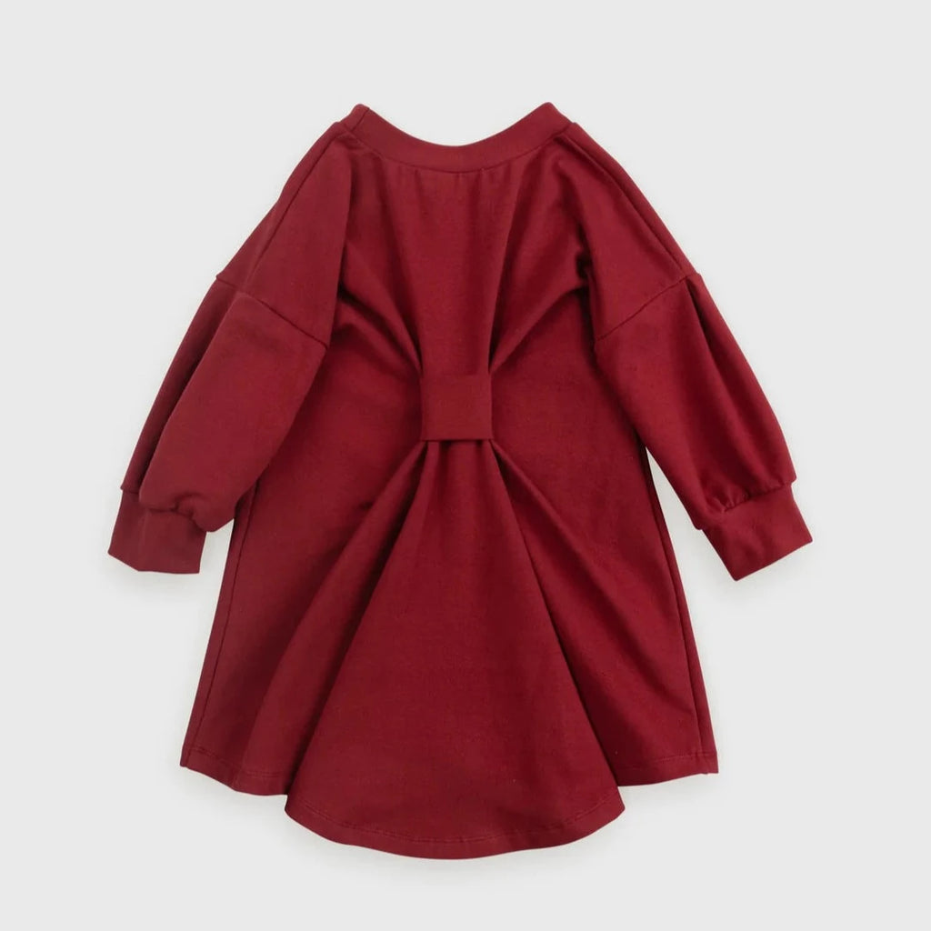 Bonnie & The Gang Dress With Bow Detail On The Back - Plum