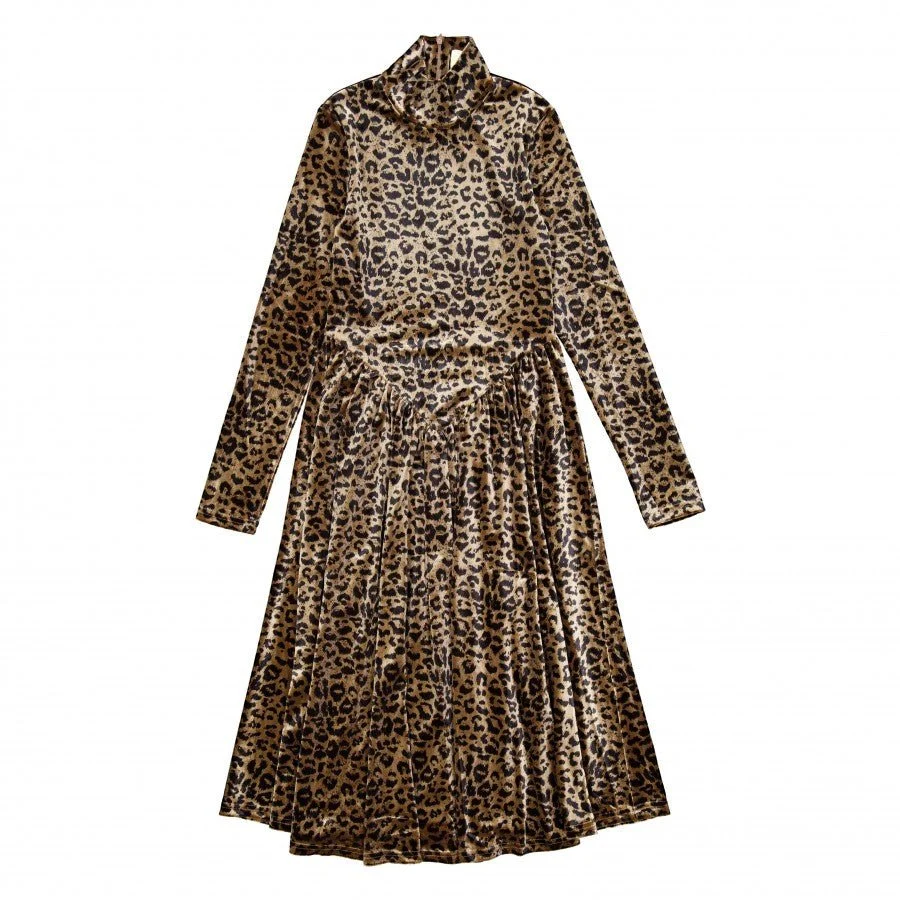 Leopard Dress - Brown
