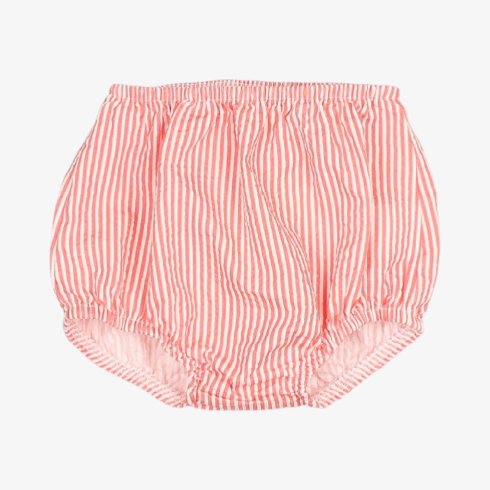 Stripe Shirt And Bloomer - Coral