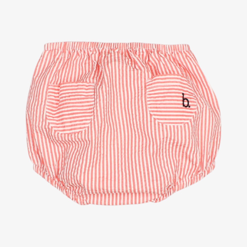 Stripe Shirt And Bloomer - Coral