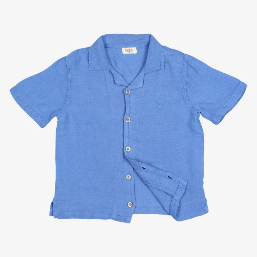 Linen Bermuda - Ocean Blue