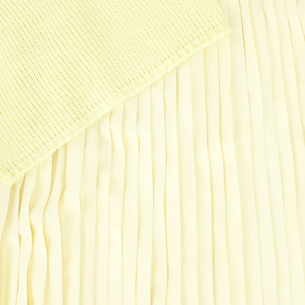 Knit Pleated Dress - Yellow