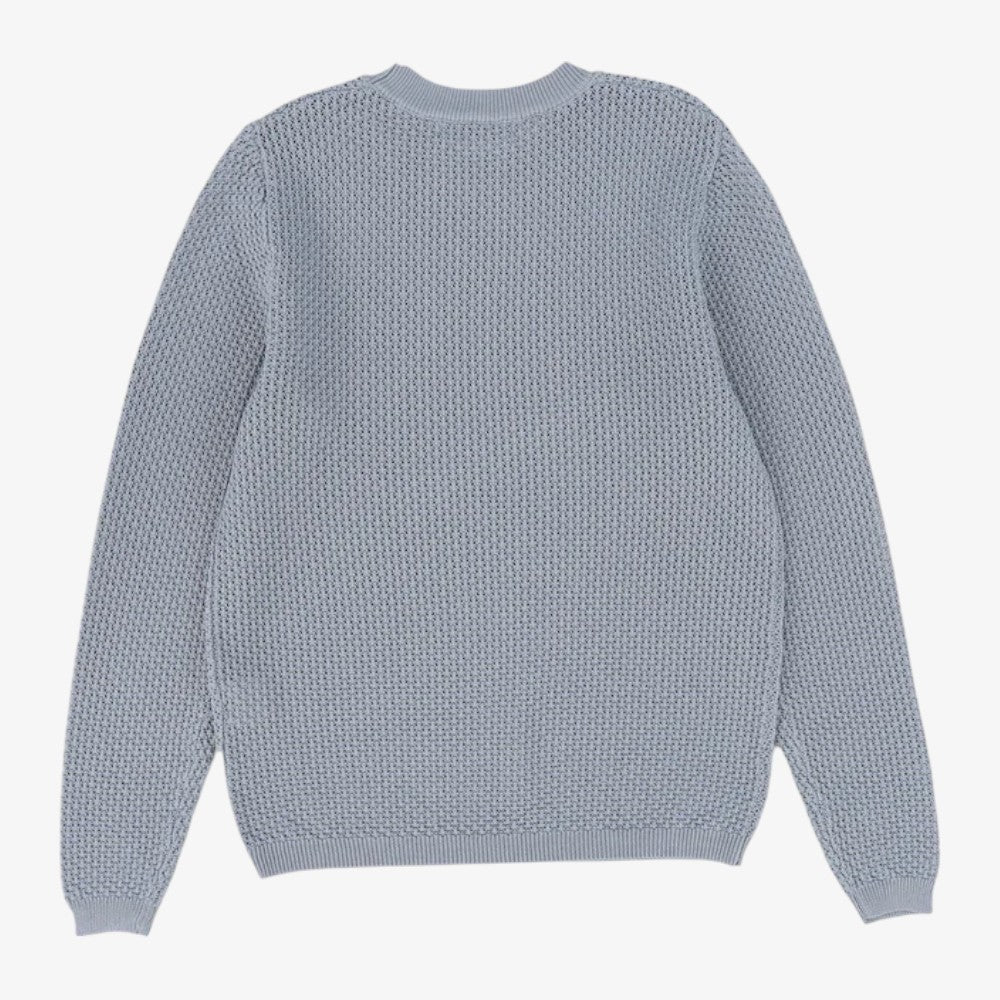 Pointelle Knit Sweater - Blue