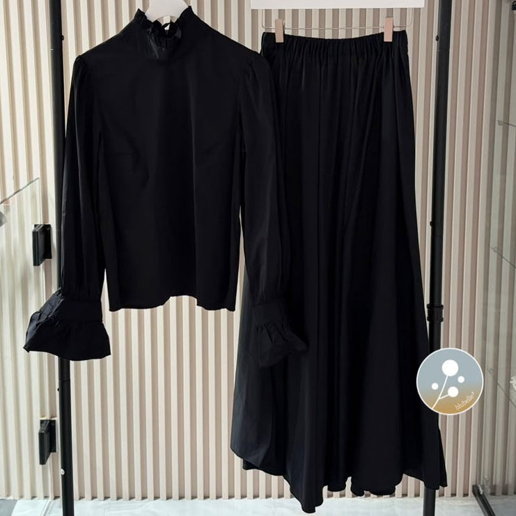 Blouse And Skirt - Black