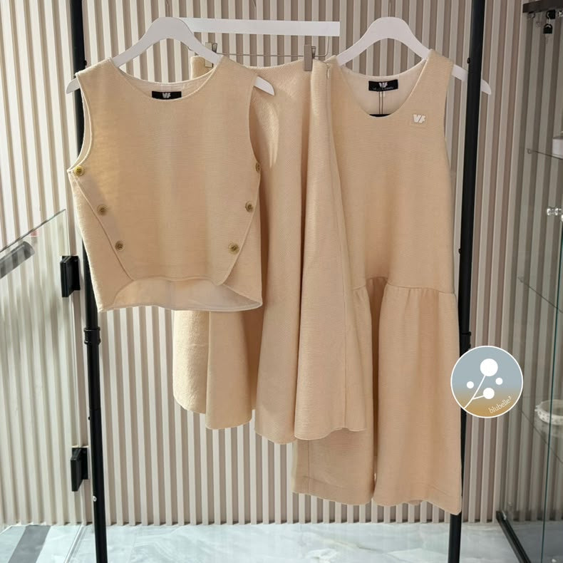 V Dress - Ivory