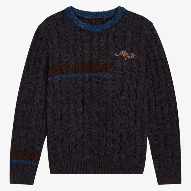 Crew Sweater - Marled Brown