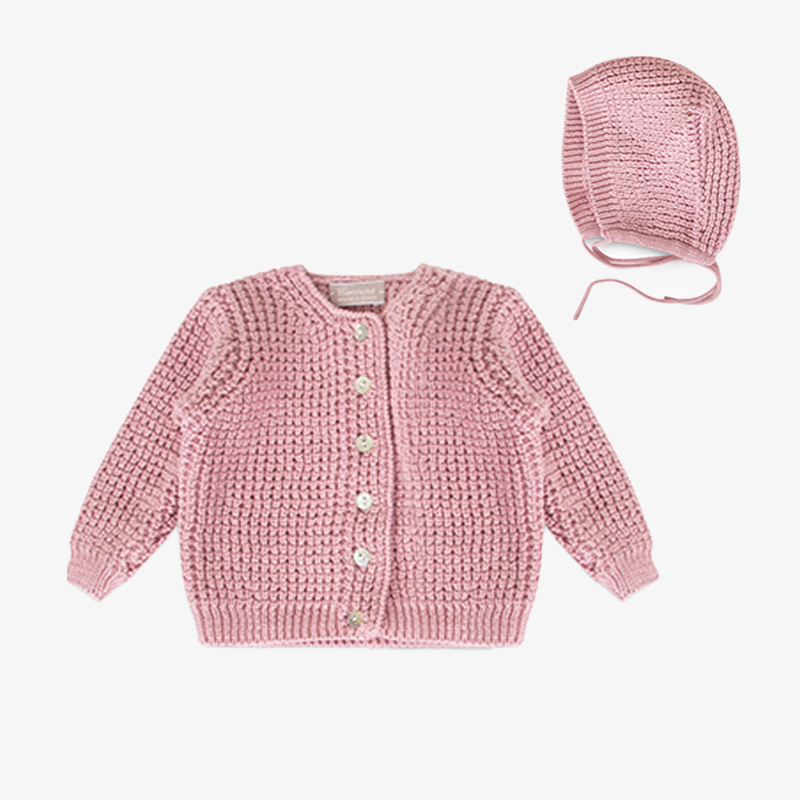 Knit 4 Piece Set - Pink