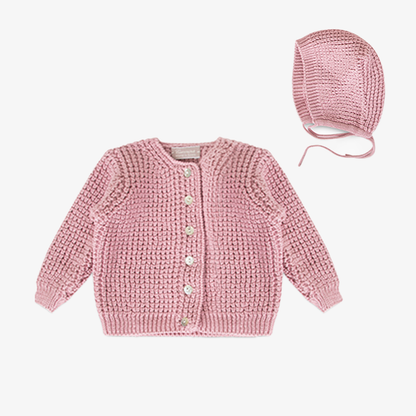 Knit 4 Piece Set - Pink