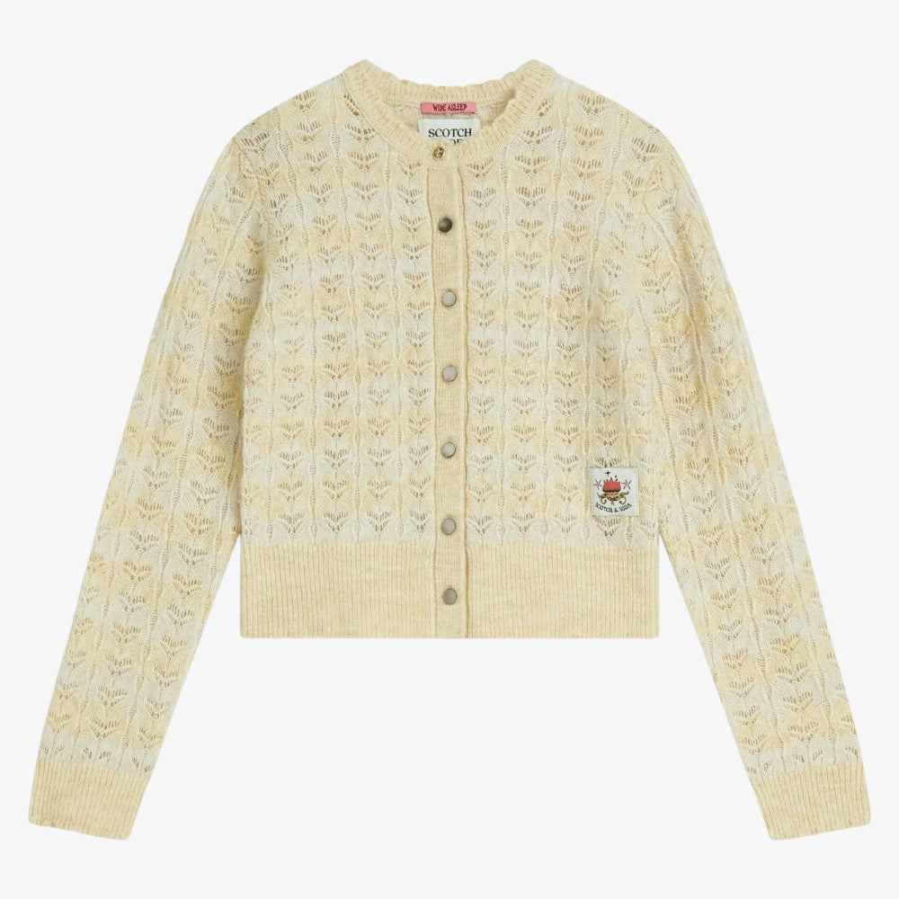 Pointelle Cardigan - Pastel Yellow