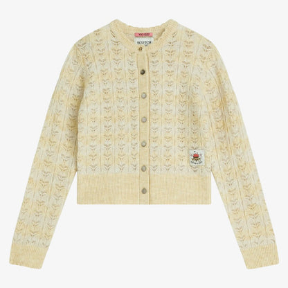 Pointelle Cardigan - Pastel Yellow