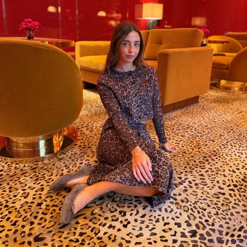 Leopard Skirt - Brown