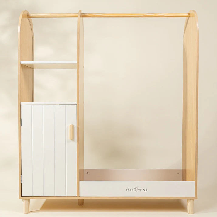 Wooden Play Wardrobe - Natural