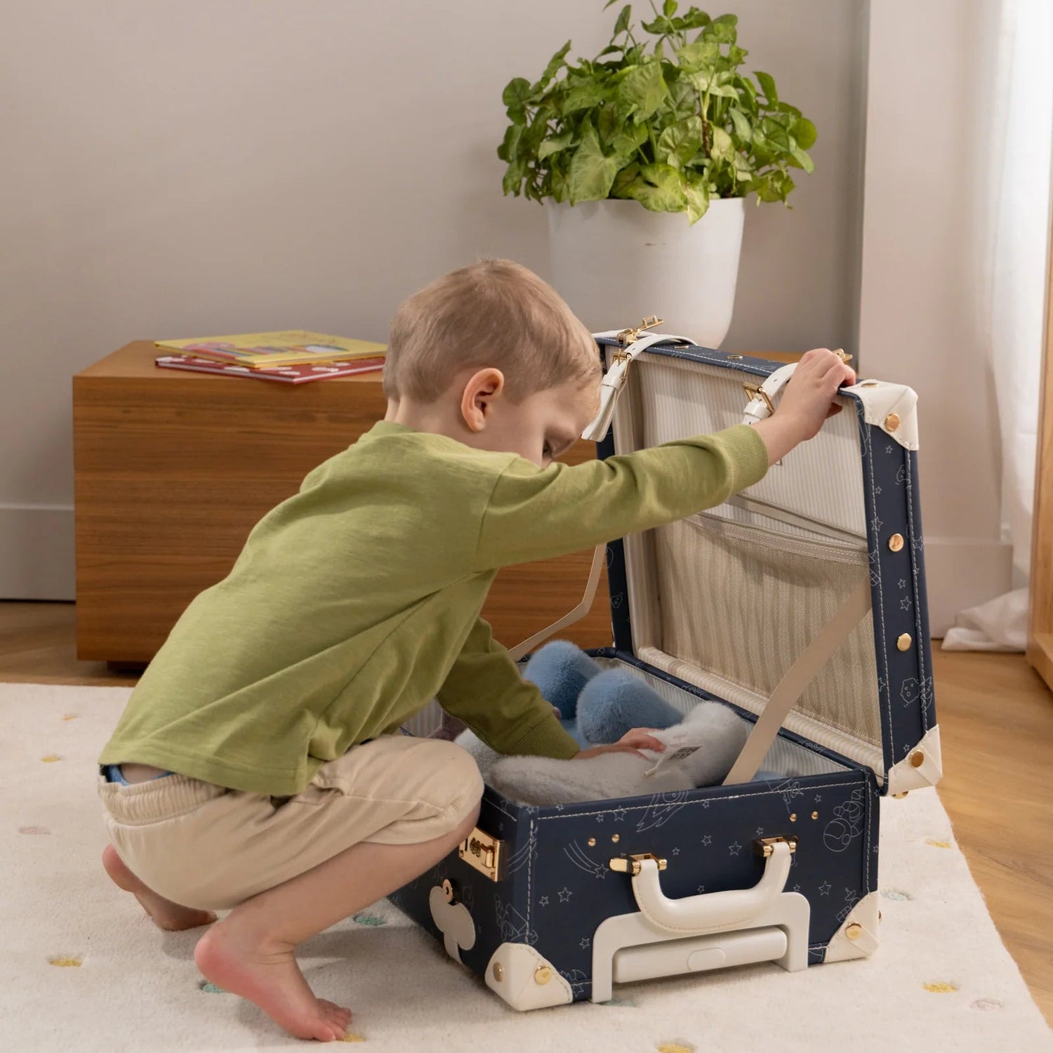 Leather Carry on Suitcase - Space