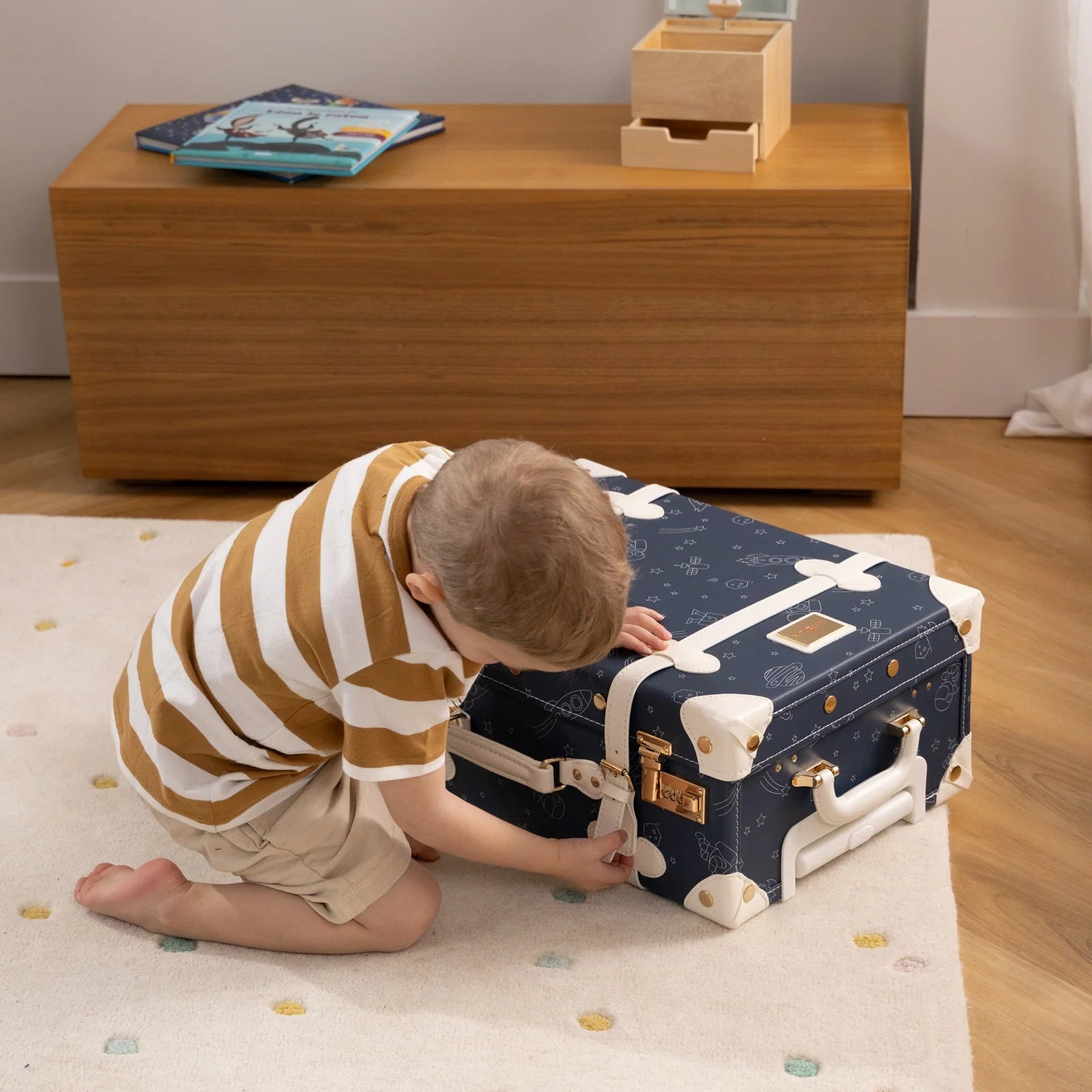 Leather Carry on Suitcase - Space