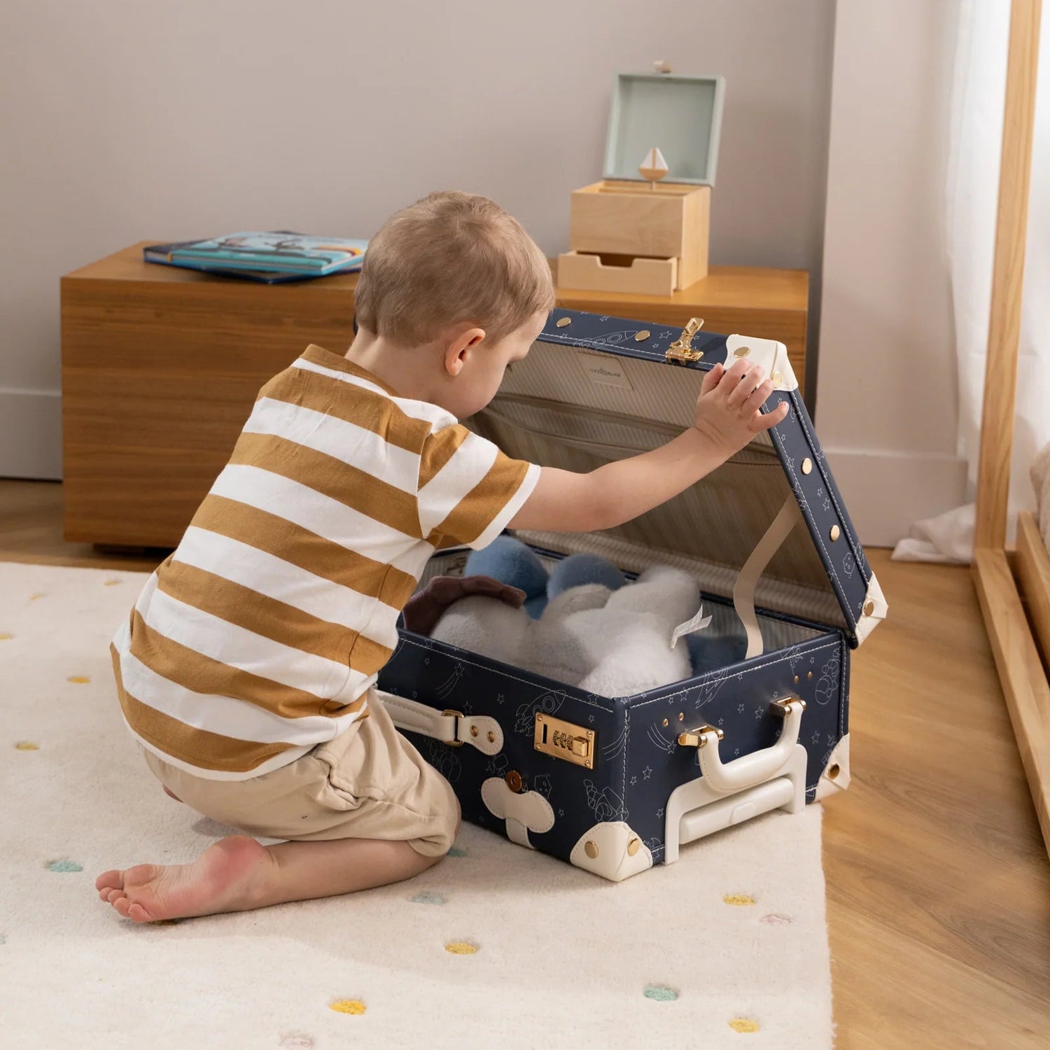 Leather Carry on Suitcase - Space