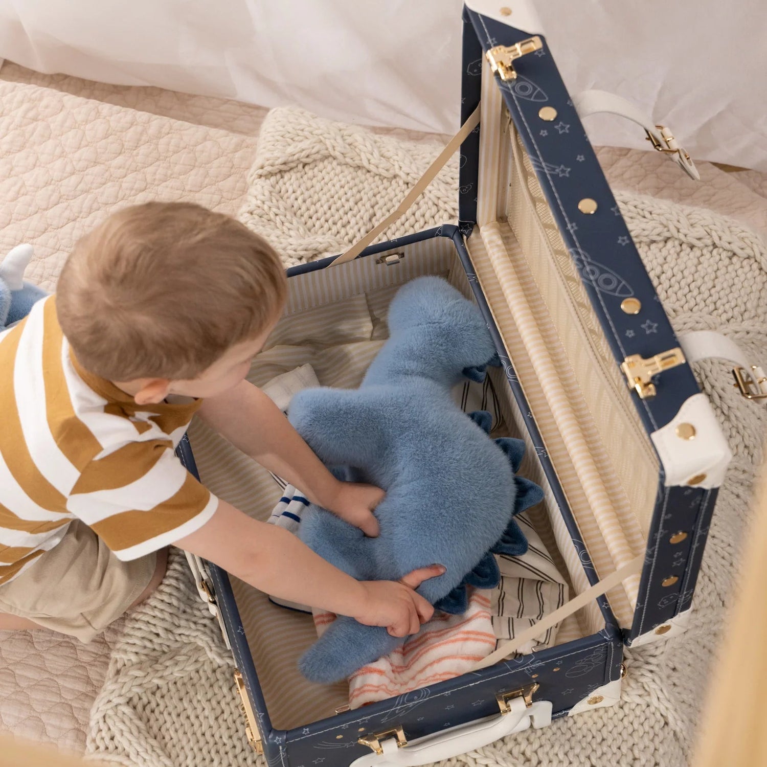 Leather Carry on Suitcase - Space