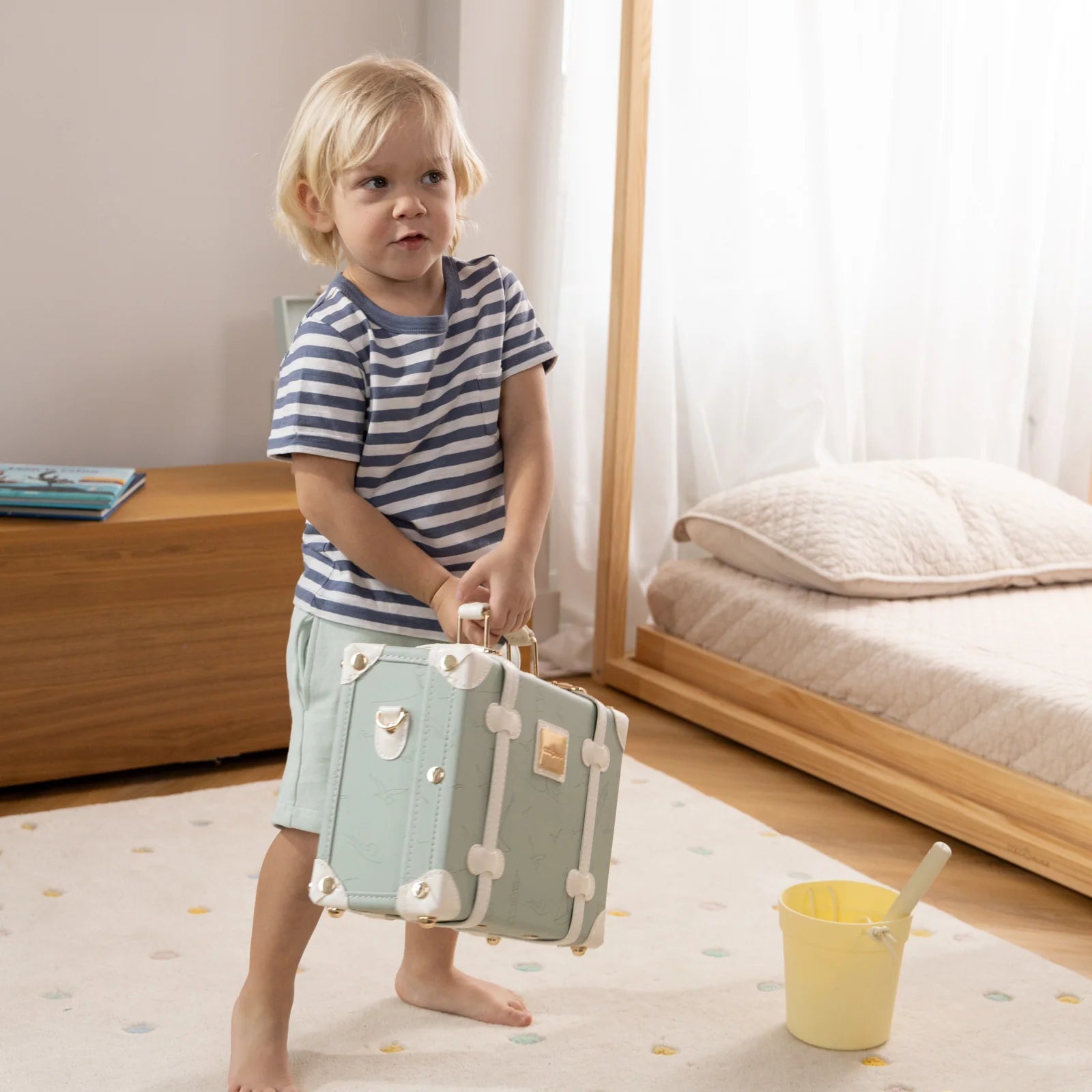 Leather Play Suitcase - Ocean