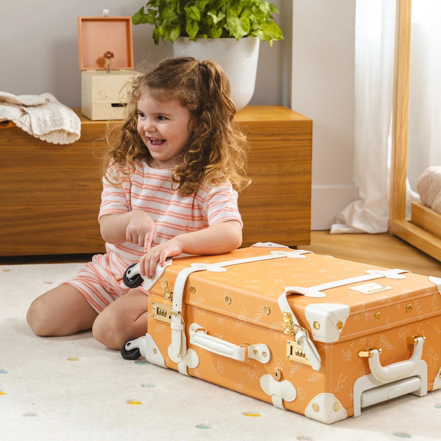 Leather Carry on Suitcase - Nature