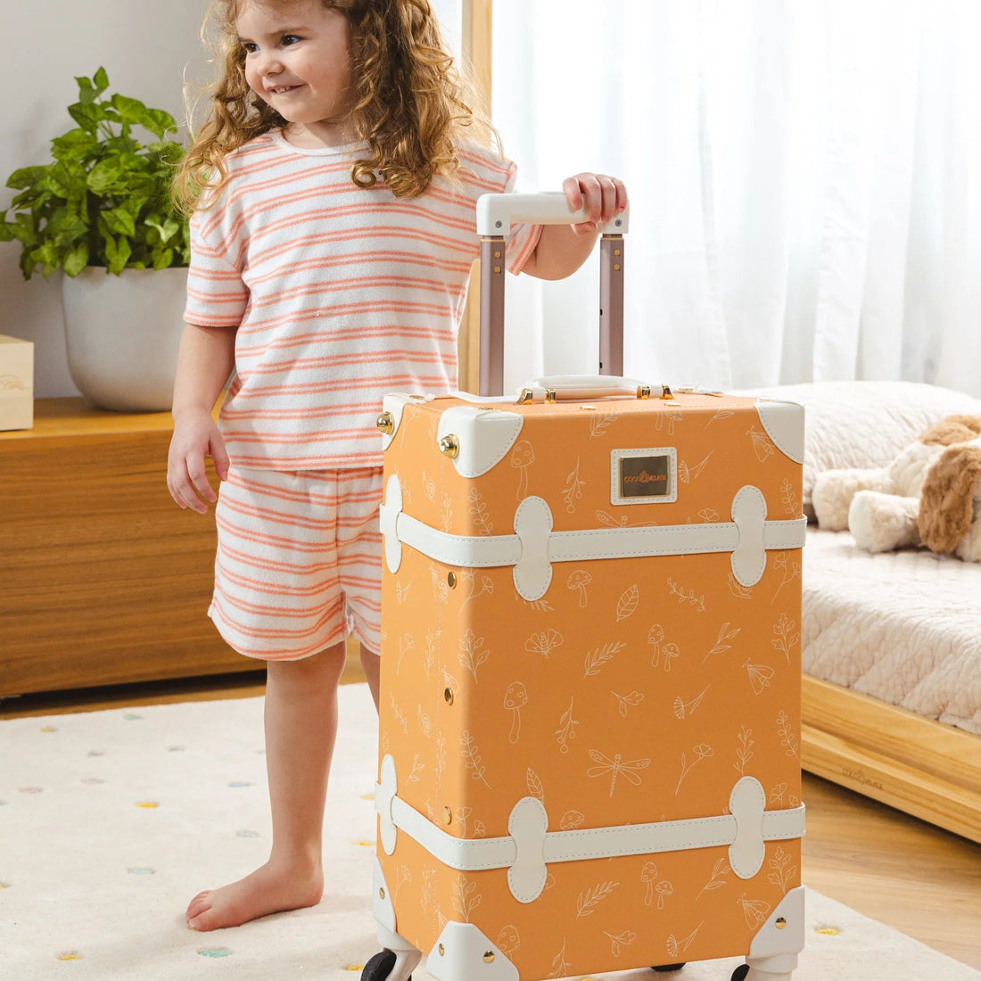 Leather Carry on Suitcase - Nature