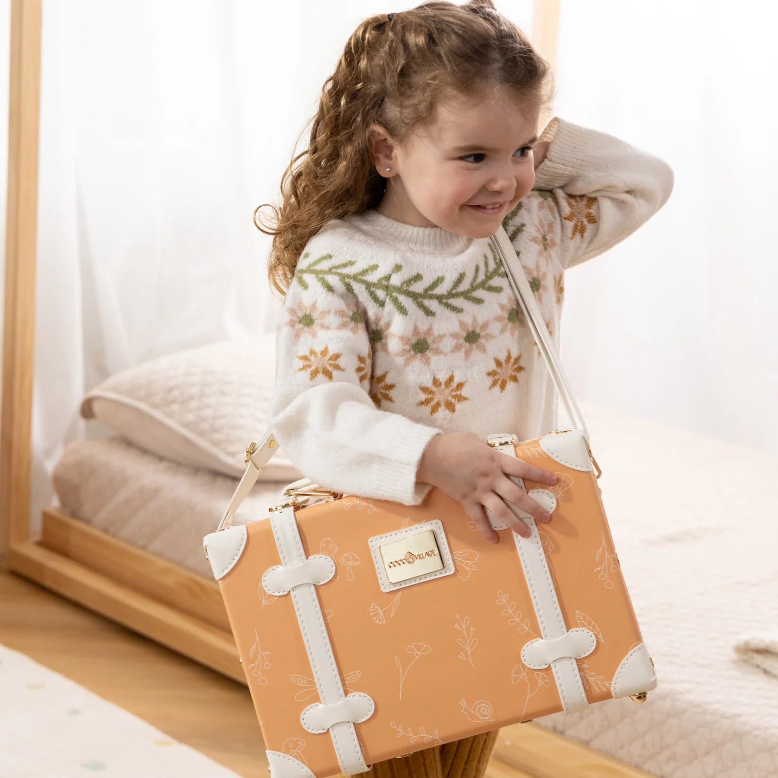 Leather Play Suitcase - Nature