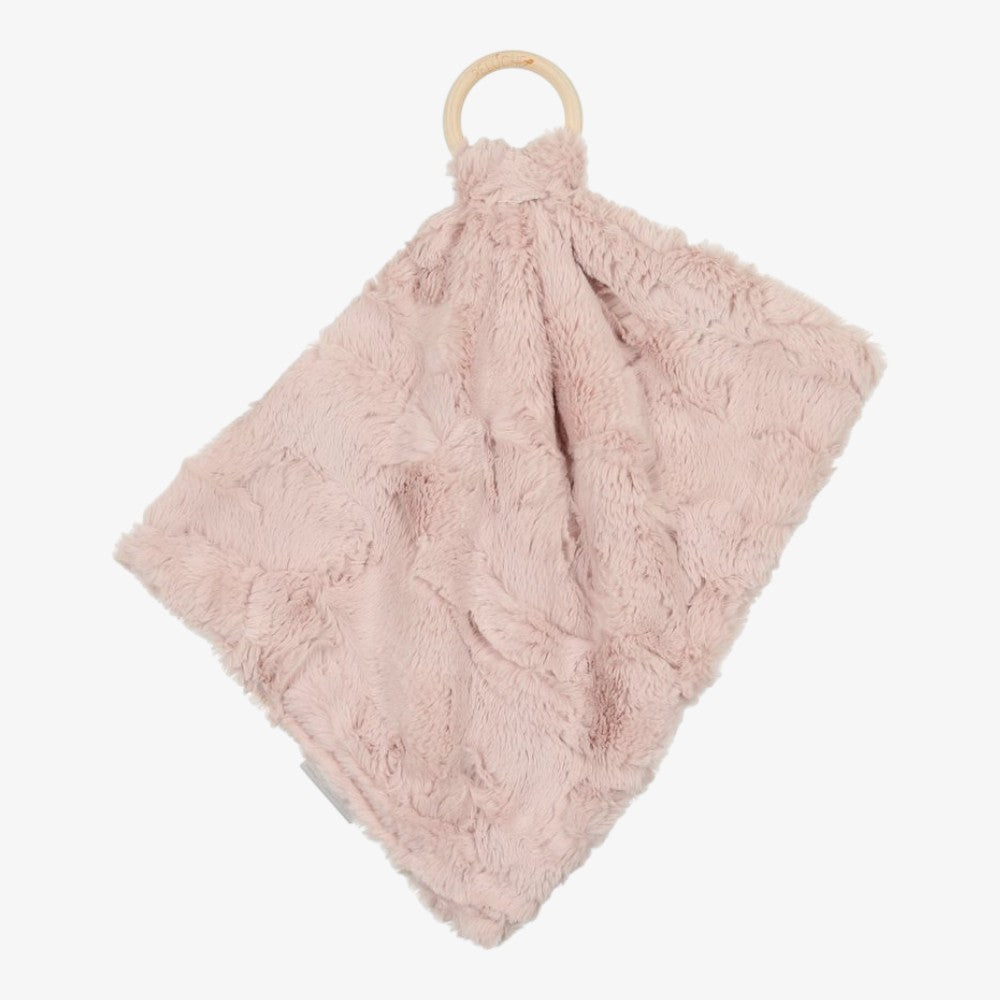 Peluche Mini Lux Furs With Wooden Ring - Icy Rose