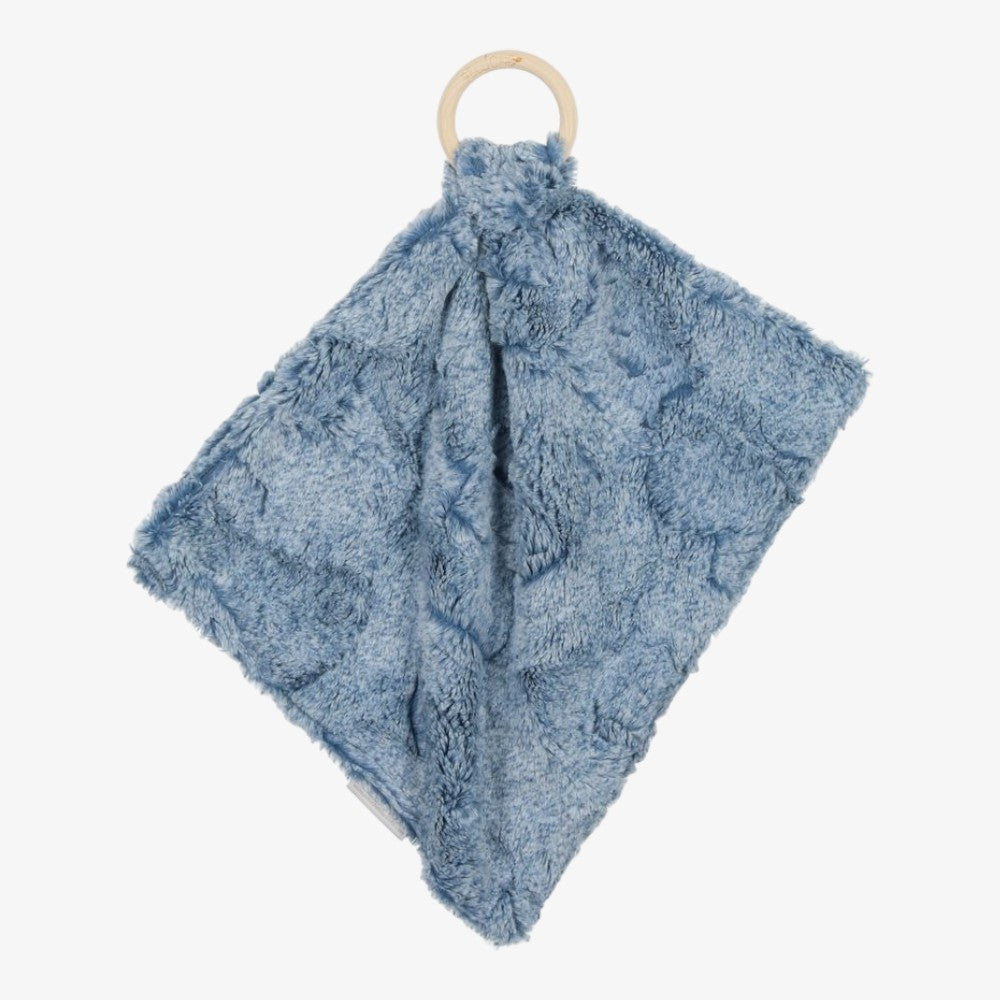 Mini Lux Furs With Wooden Ring - Bluewash Heather