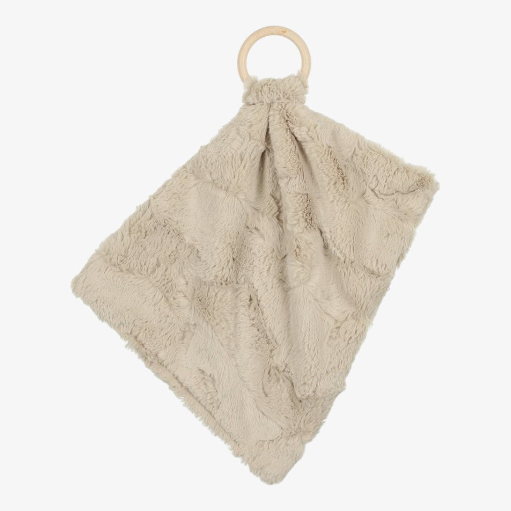 Peluche Mini Lux Furs With Wooden Ring - Champagne