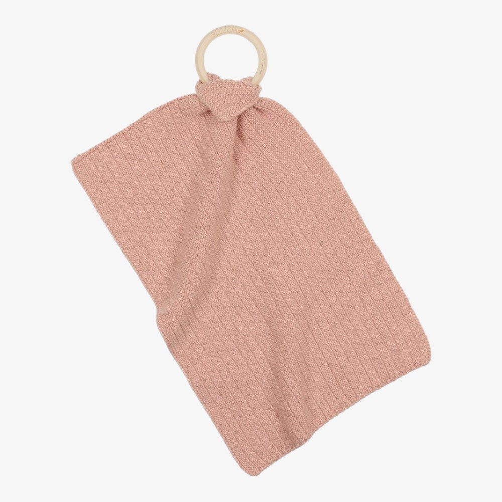 Ribbed Knit Teether - Blush