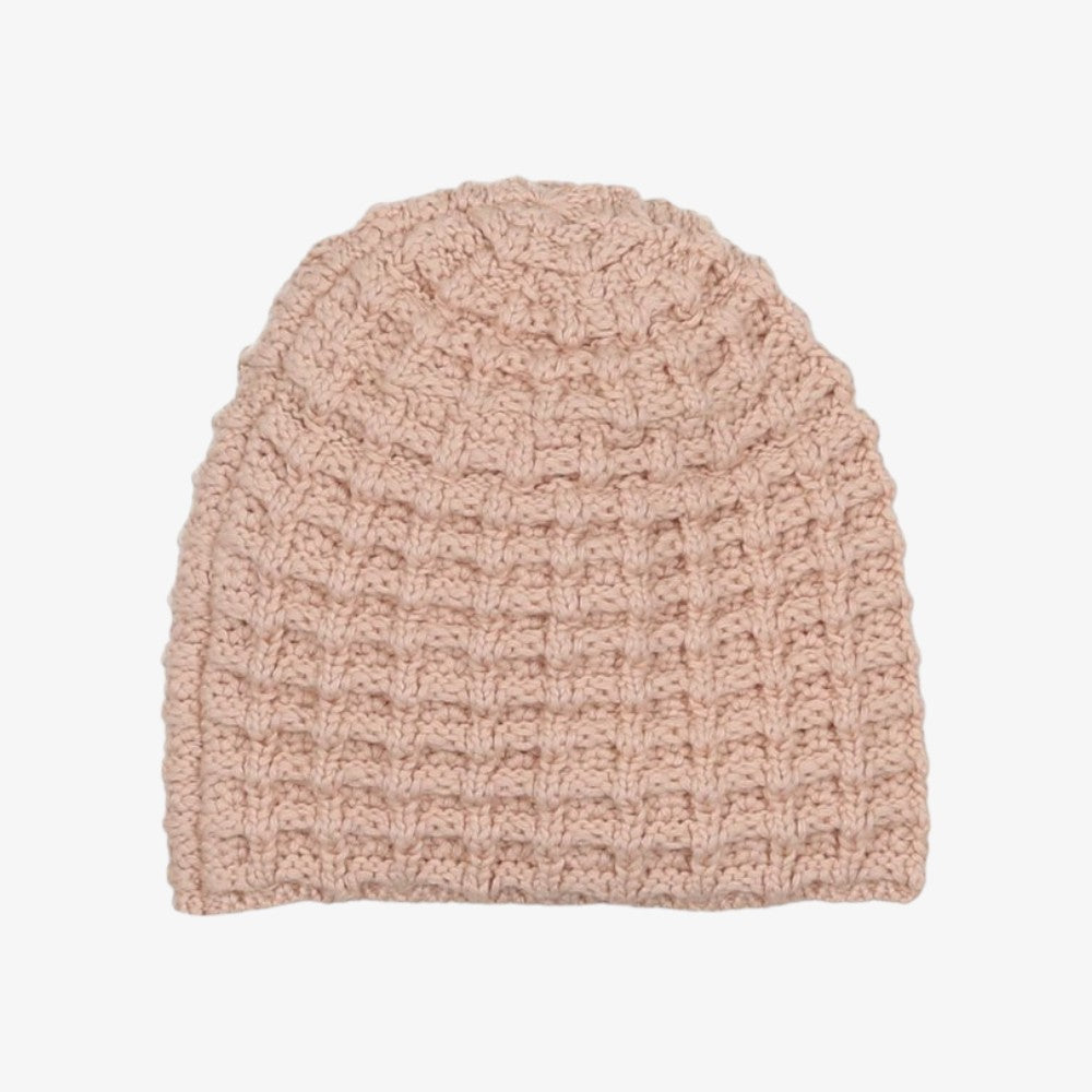 Waffle Knit Beanie - Rose