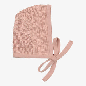 Ribbed Knit Bonnet - Blush
