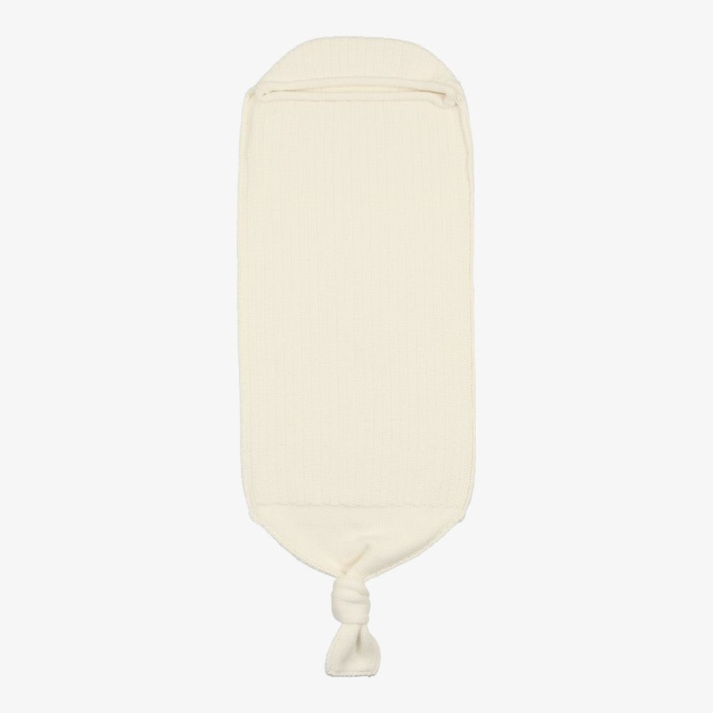 Peluche Ribbed Knit Cocoon - Cream