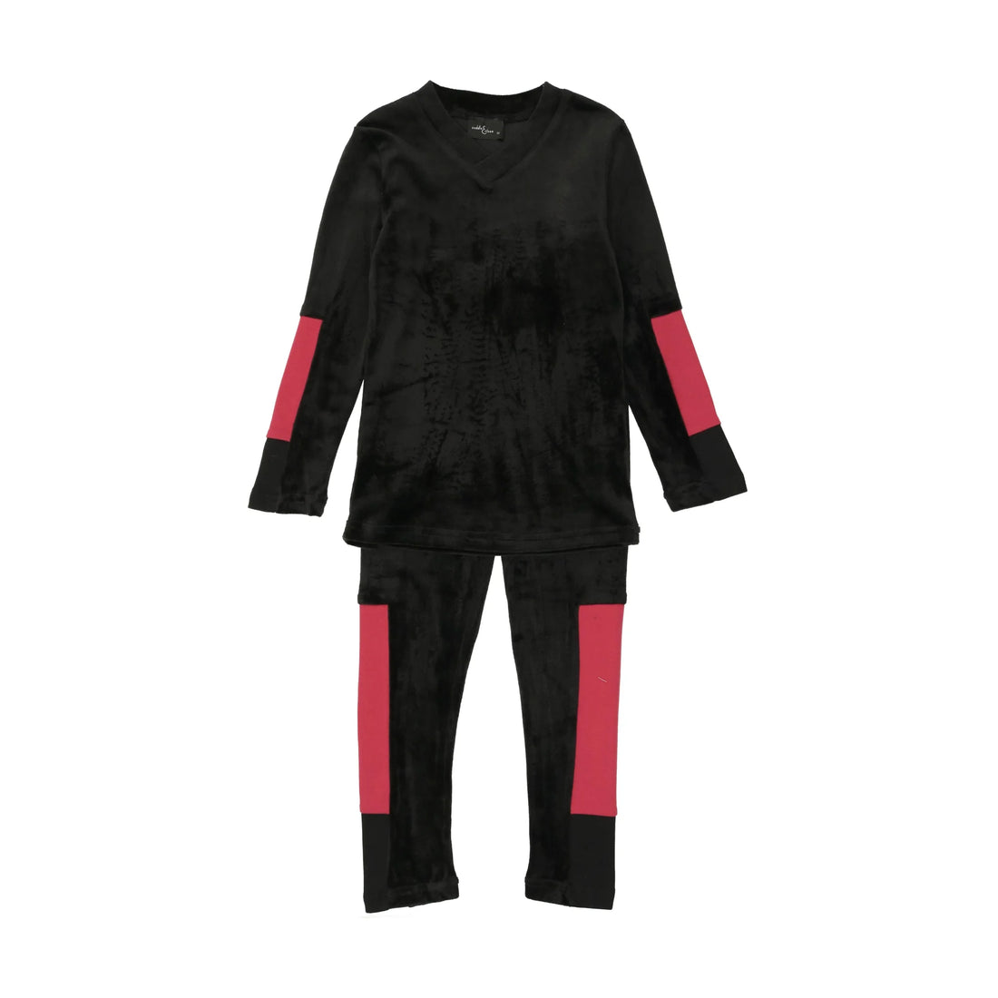 Arm Pajamas - Black/cherry