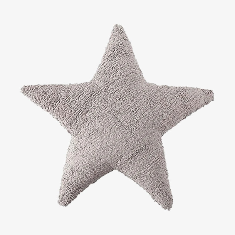 Washable Star Cushion - Light Grey