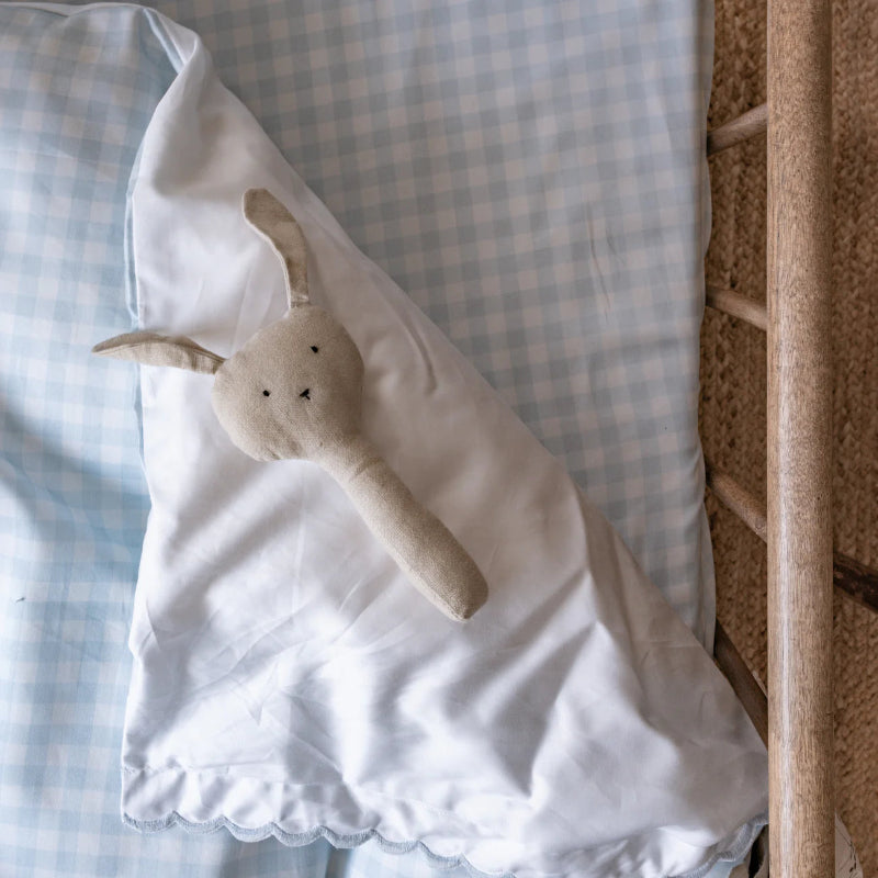 Crib Sheet - Gingham Blue