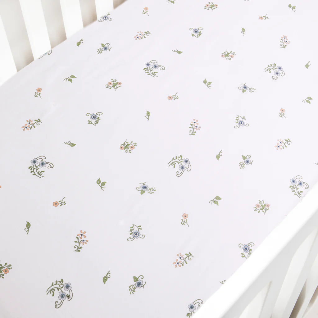 Crib Sheet - Fleur Stripe