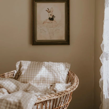 Crib Sheet - Gingham Beige