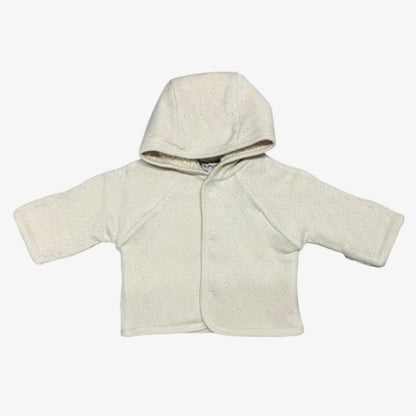 Heart Pointelle Jacket - Natural