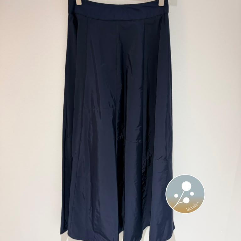 Bow Tafetta Skirt - Navy