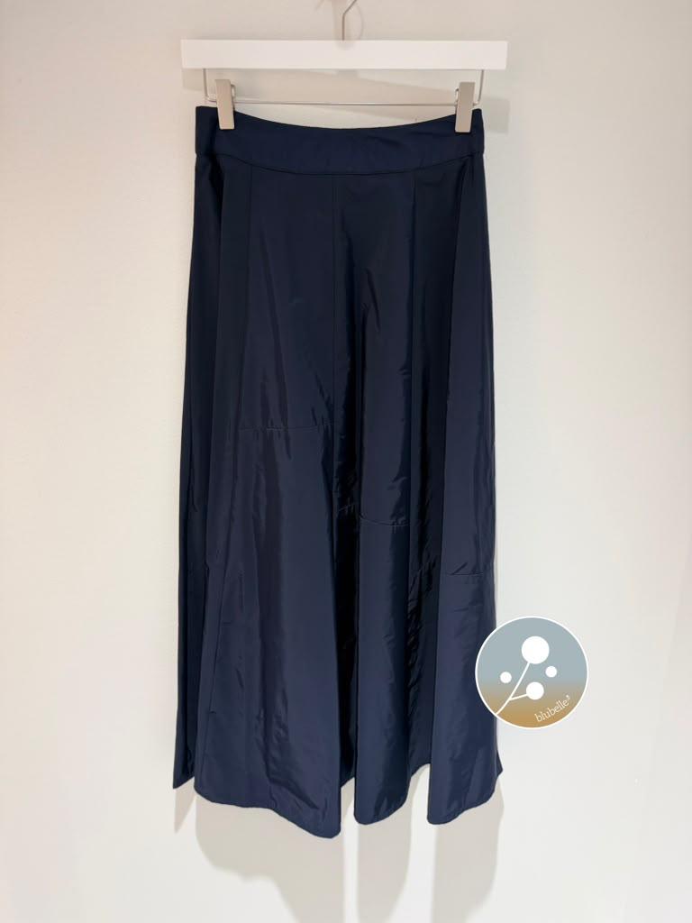 Bow Tafetta Skirt - Navy