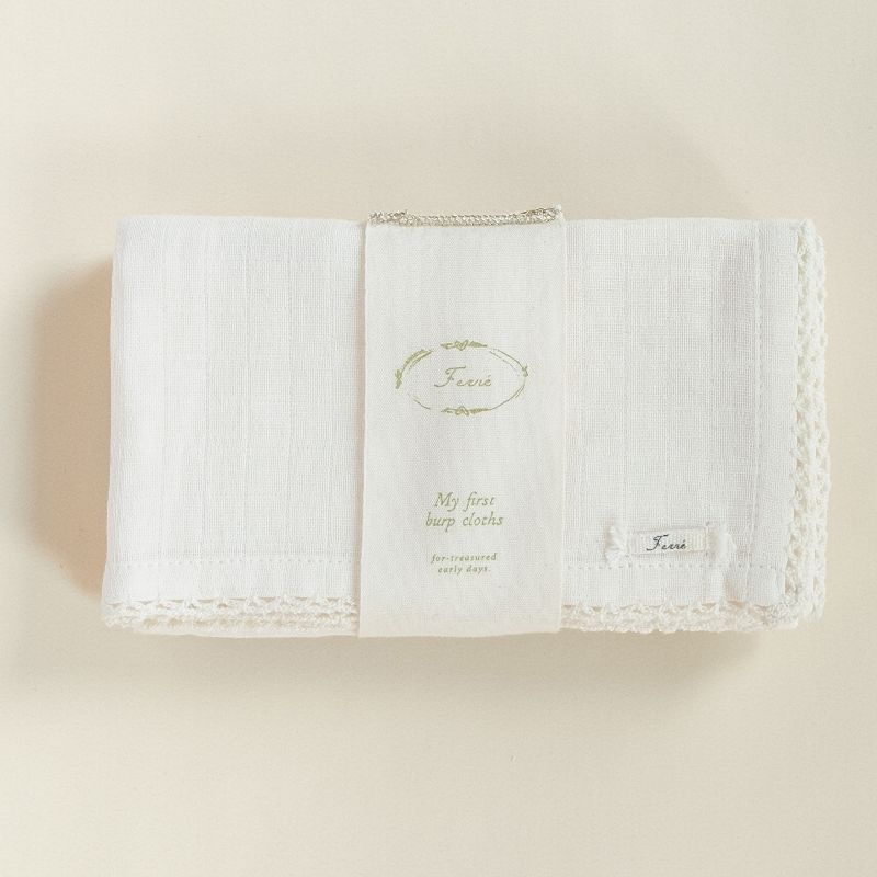 Crochet Burp Cloths - Milk
