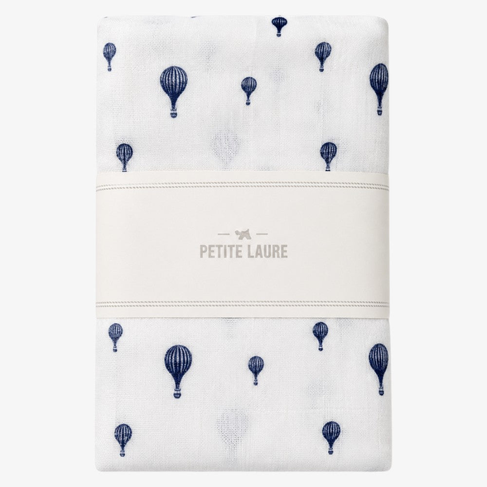 Hot Air Balloons Bamboo Swaddle - Blue